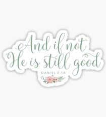 Christian Quote Watercolor Flowers Sticker