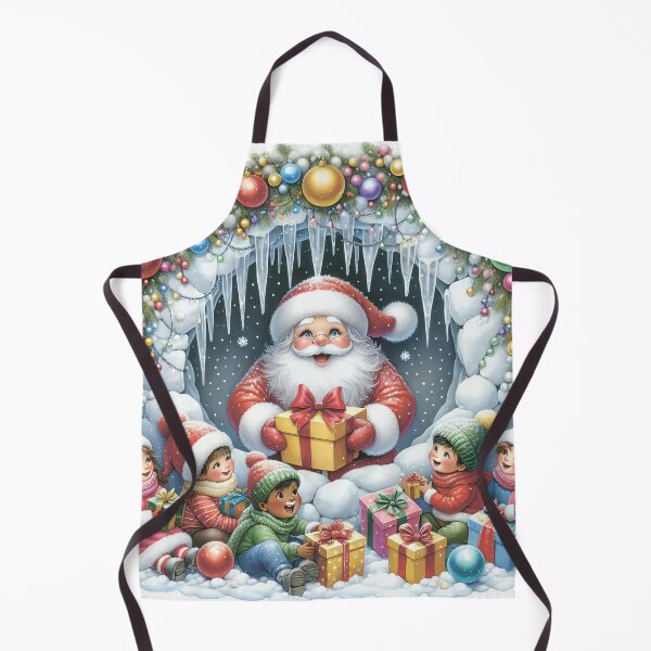Item preview, Santa Claus and children. Gifts, baubles and icicles. designed and sold by MagelliShop.