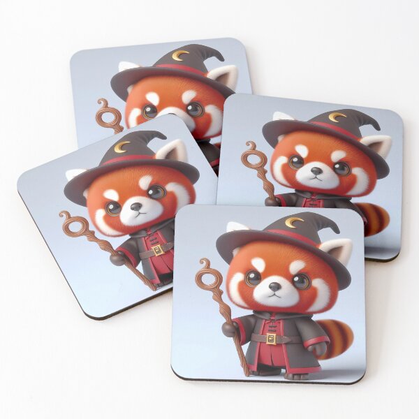 Item preview, Kawaii Red Panda in a Wizard Costume designed and sold by inurey.