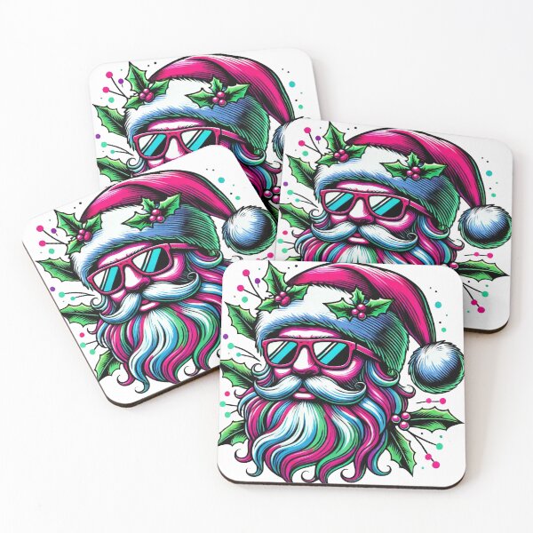 Item preview, Cool Santa with Sunglasses and Holly designed and sold by AIARTIST1.