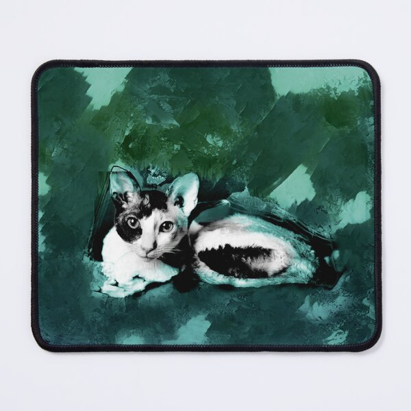 Item preview, TURQUOISE, DARK TEAL,GREEN AND BLUE CORNISH-REX IN LEAVES AND GRASS designed and sold by Most1234.