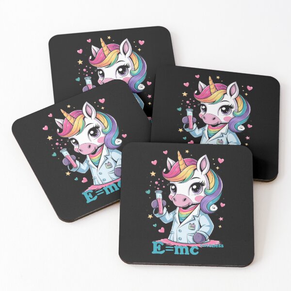 Item preview, E = MC cuteness - cute unicorn scientist  designed and sold by justyna-s28.