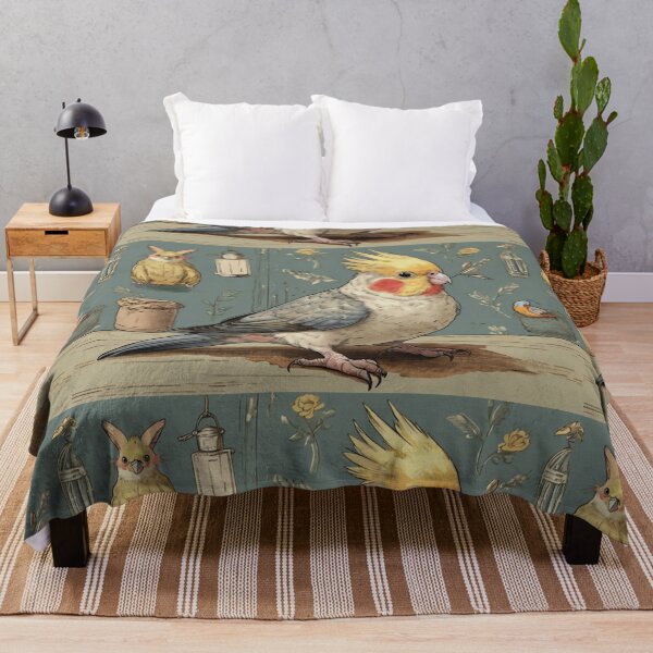 Item preview,  Beatrix Potter Style cute Cockatiel beautiful vintage illustration art designed and sold by Vintage Designs +.