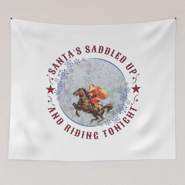 Item preview, Western Christmas Design, "Santa's Saddled Up" designed and sold by MudcreekDesign.