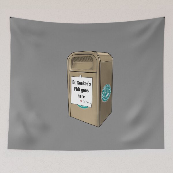 Item preview, Dinosaur Trash Can for Dr. Seeker designed and sold by imaginativeink.