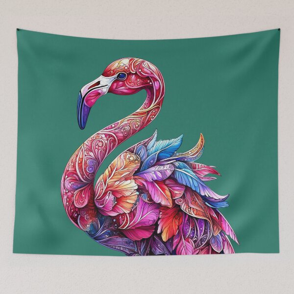 Item preview, Brightly Colored Flamingo designed and sold by ACastilloArt.