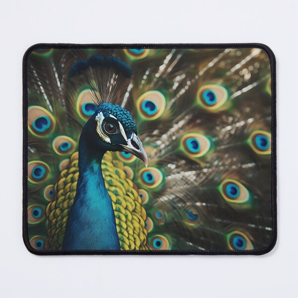 Item preview, A peacock looks here, in the background the erected peacock feathers designed and sold by bernhagen.