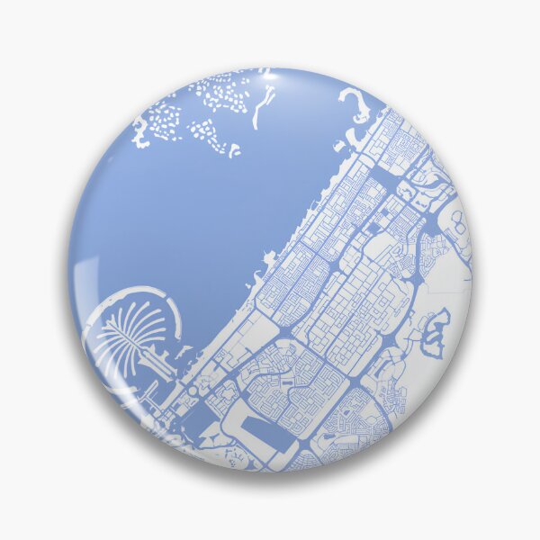 Item preview, Dubai Map – Blue and White Design designed and sold by TerraFrame.