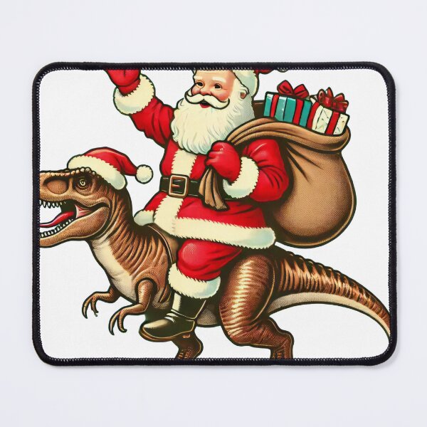 Item preview, Santa Riding Dinosaur with Gift Bag designed and sold by lubushop1.