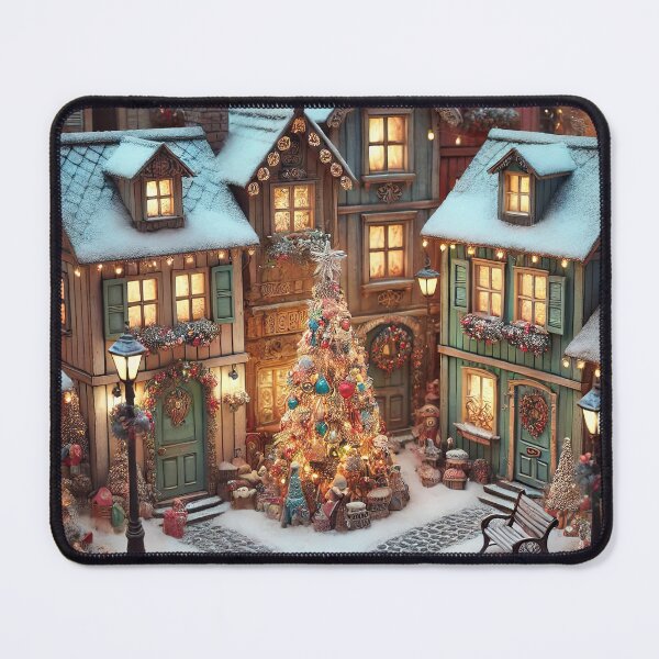 Item preview, Snowy village with shabby Christmas tree designed and sold by Osintown.