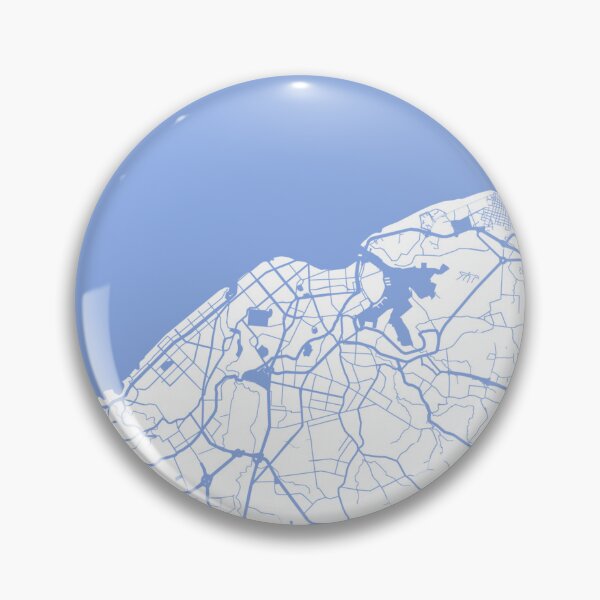 Item preview, Havana Map – Blue and White Design designed and sold by TerraFrame.