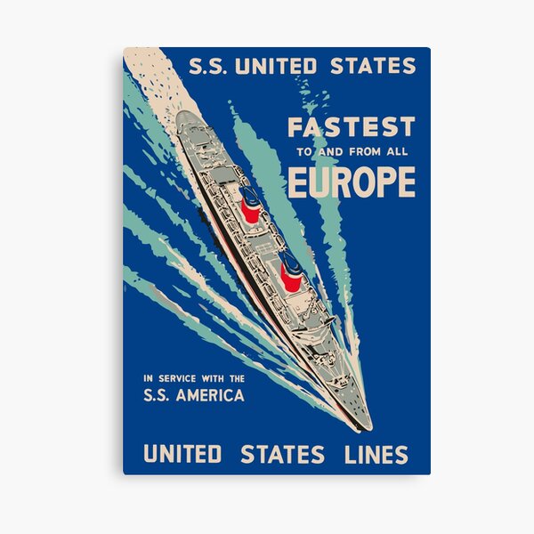 Aperçu de l'œuvre Paquebot vintage SS United States créée et vendue par Speedbirddesign.
