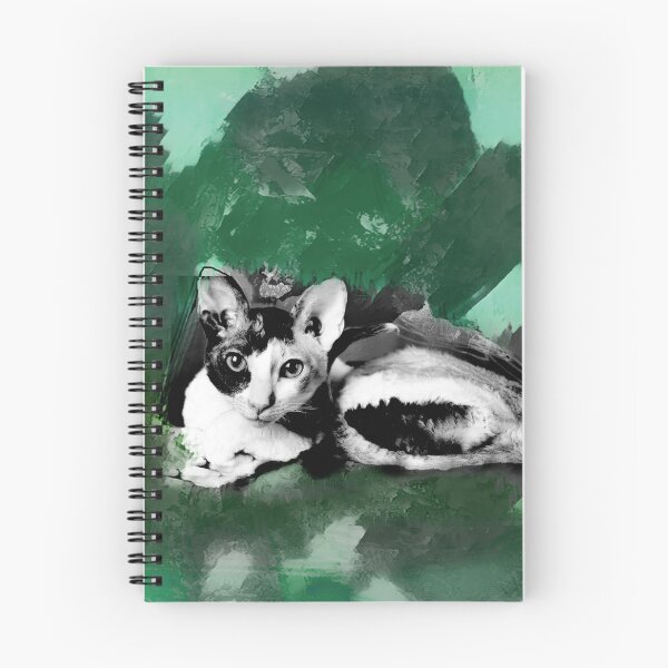 Artikelvorschau, Seeschaumgrün, Aquagrün, Türkis und Dunkelgrün Cornish-Rex in Blättern und Gras entworfen und verkauft von Most1234.