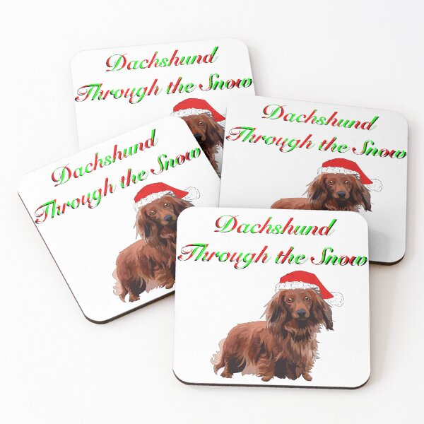 Item preview, Dachshund a través de la nieve designed and sold by DanaAndDogs.