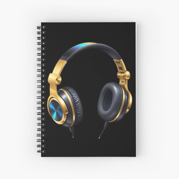 Item preview,  Gold and black headphones illustration designed and sold by DianaSadGirl.