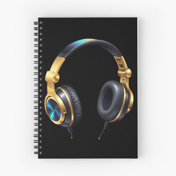 Item preview,  Gold and black headphones illustration designed and sold by DianaSadGirl.