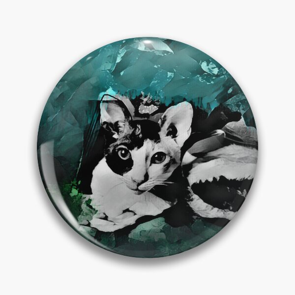 Item preview, TEAL,TURQUOISE,GREEN, BLUE AND GREY CORNISH-REX IN LEAVES AND GRASS designed and sold by Most1234.