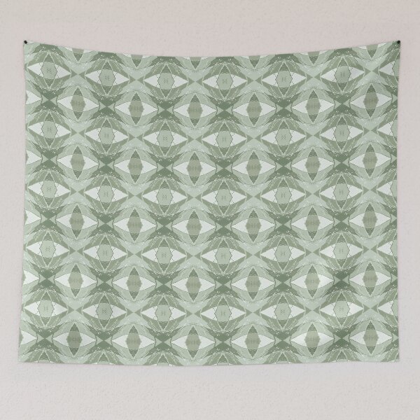 Item preview, Green Sage  Abstract Geometric Diamond Pattern  designed and sold by Sharon Schwalbe.