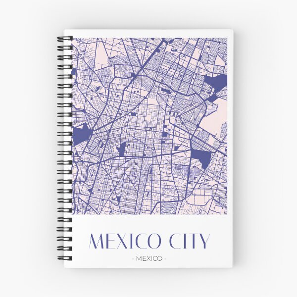 Item preview, Mexico City Map – Navy Blue and Pale Pink Design designed and sold by TerraFrame.