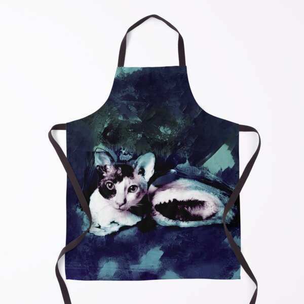 Item preview, DEEP COBALT BLUE, DARK PURPLE,TURQUOISE AND BLUE CORNISH-REX IN LEAVES AND GRASS designed and sold by Most1234.