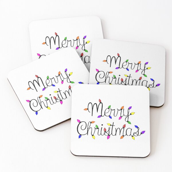 Item preview, Merry Christmas with fairy lights designed and sold by KaisPrints.
