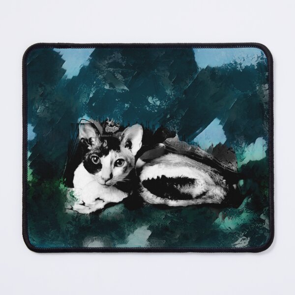 Item preview, BLUE, TEAL, DARK BLUE, DUSTY BLUE AND GREEN CORNISH-REX IN LEAVES AND GRASS designed and sold by Most1234.