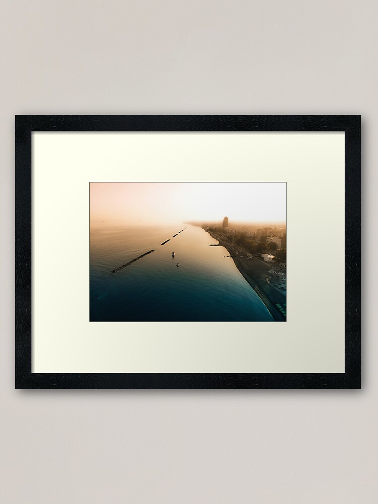 Thumbnail 2 of 7, Framed Art Print, Dust over the city designed and sold by DRONY.