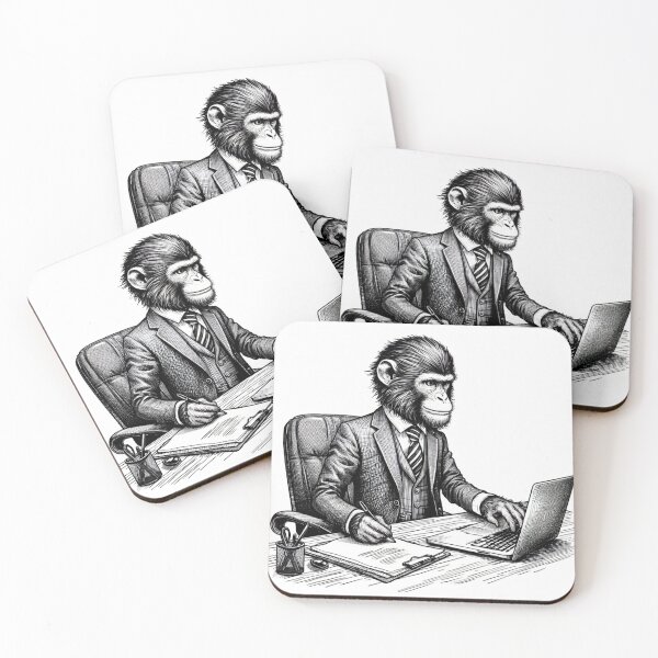 Item preview, Monkey In A Suit Working In The Office designed and sold by DSoriaDesign.