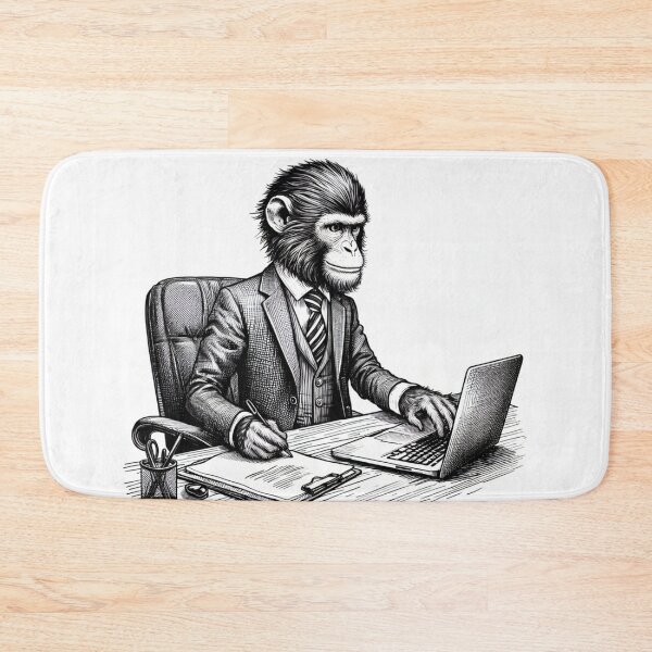 Item preview, Monkey In A Suit Working In The Office designed and sold by DSoriaDesign.