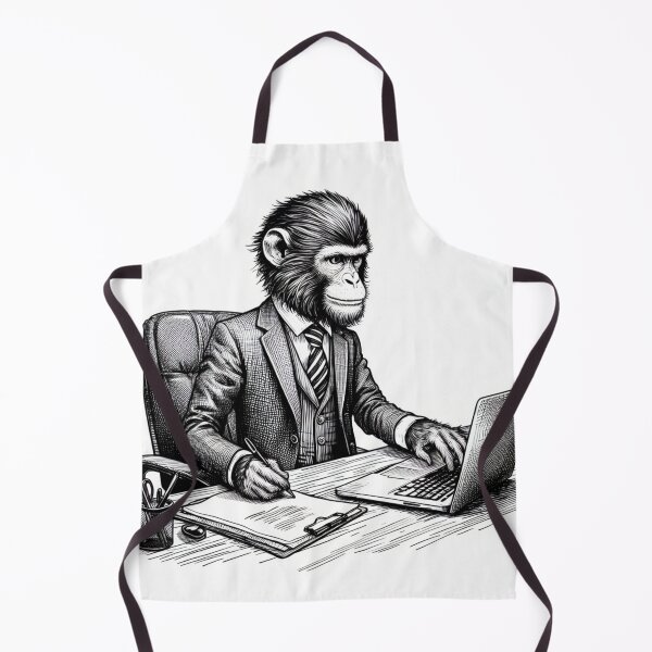 Item preview, Monkey In A Suit Working In The Office designed and sold by DSoriaDesign.