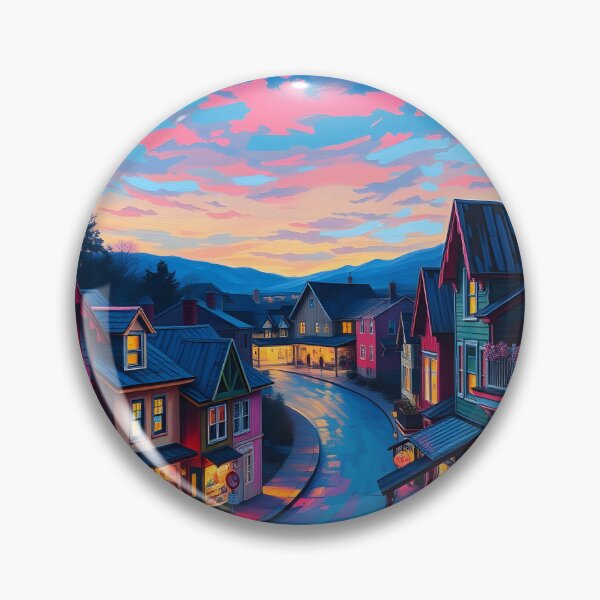 Item preview, fluorescent town designed and sold by ReverieTown.