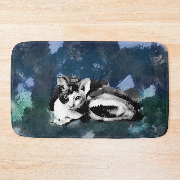 Item preview, LIGHT BLUE, LAVENDER BLUE, DARK BLUE, FERN GREEN, MINT GREEN, BROWN AND BEIGE CORNISH-REX IN LEAVES AND GRASS designed and sold by Most1234.