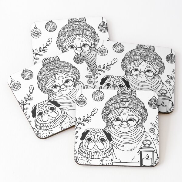 Item preview, Pug and nana designed and sold by BelovedExile.