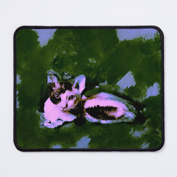 Item preview, EMERALD GREEN AND BLUE CORNISH-REX IN LEAVES AND GRASS designed and sold by Most1234.