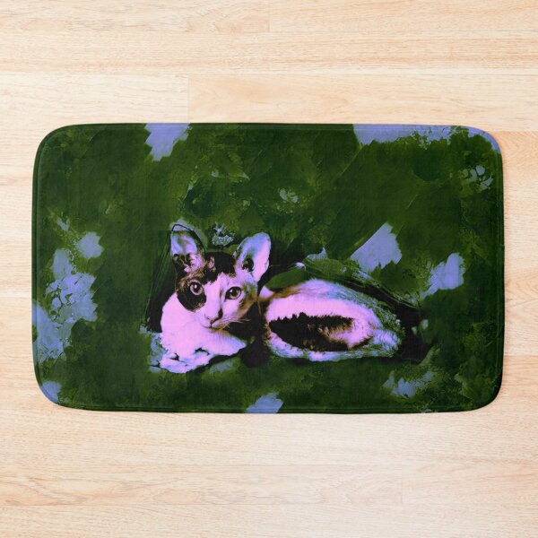 Item preview, EMERALD GREEN AND BLUE CORNISH-REX IN LEAVES AND GRASS designed and sold by Most1234.