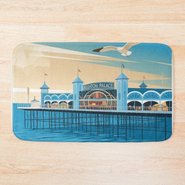 Item preview, Brighton Vintage Travel Poster designed and sold by TravelerRat.