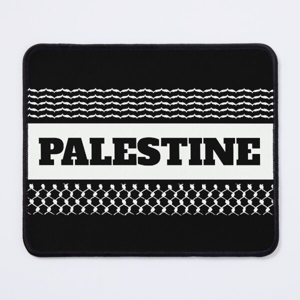 Item preview, Palestine Name with Palestinian Traditional Kufiya Pattern -white designed and sold by Hurriyyatee.