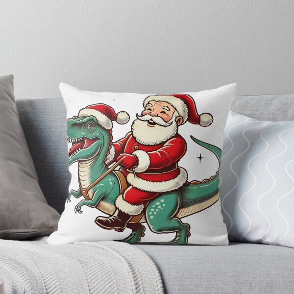 Item preview, Santa Riding a T-Rex - Christmas Cheer on a Dinosaur designed and sold by lubushop1.