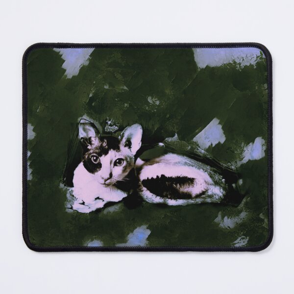 Item preview, DUSTY BLUE AND SEAWEED GREEN CORNISH-REX IN LEAVES AND GRASS designed and sold by Most1234.