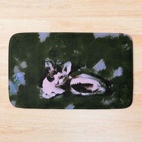 Item preview, DUSTY BLUE AND SEAWEED GREEN CORNISH-REX IN LEAVES AND GRASS designed and sold by Most1234.