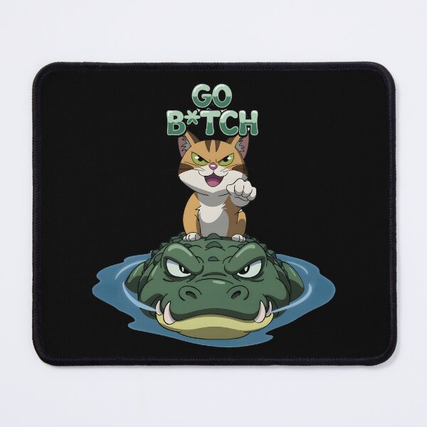 Item preview, Cat riding a crocodile designed and sold by NextDoorShoop.