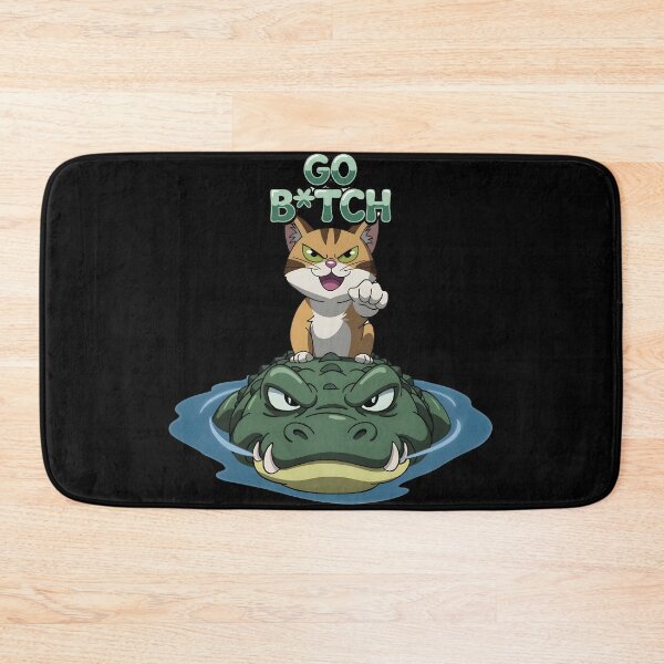 Item preview, Cat riding a crocodile designed and sold by NextDoorShoop.