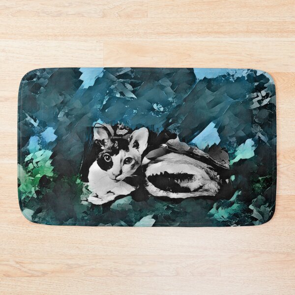 Item preview, SKY BLUE, AEGEAN BLUE, SPRUCE BLUE, DENIM BLUE, TURQUOISE AND GREEN CORNISH-REX IN LEAVES AND GRASS designed and sold by Most1234.
