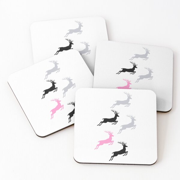 Item preview, Jumping Christmas Deer Silhouettes Design, Unique designed and sold by villacreativa.