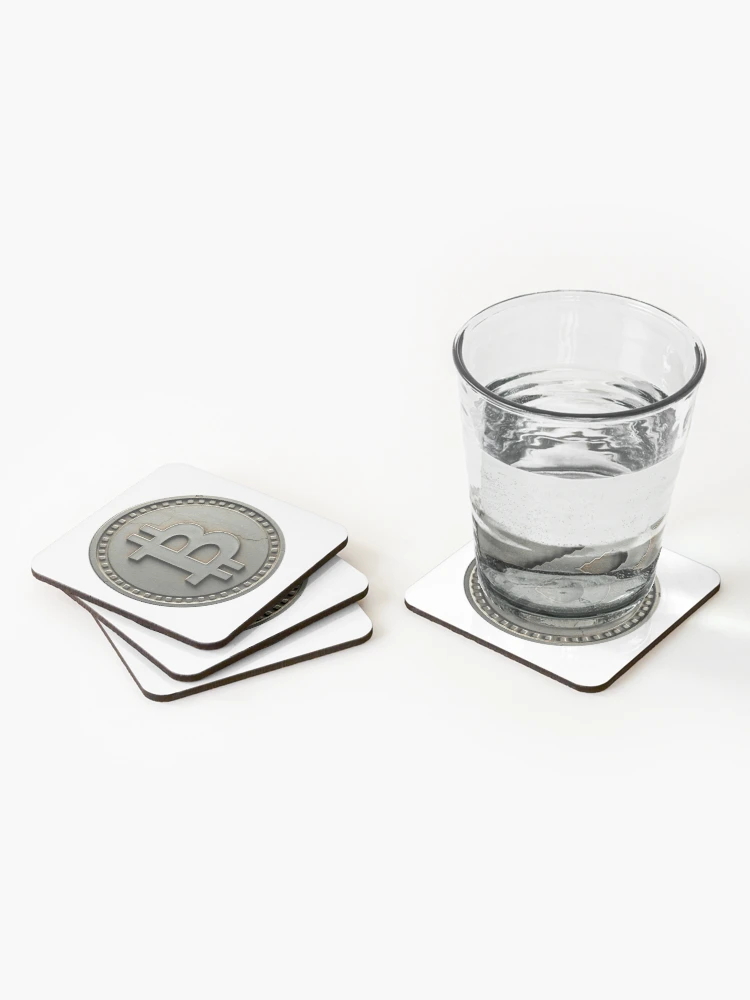 Thumbnail 2 of 5, Coasters (Set of 4), Bitcoin designed and sold by ColoCryptonaut.