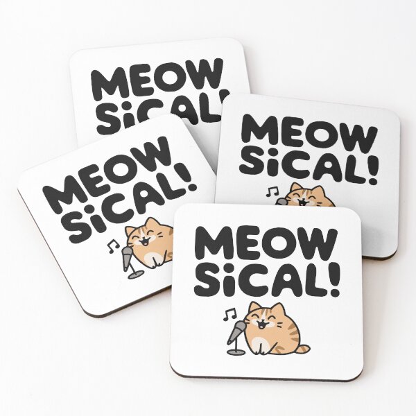 Item preview, Meowsical! Cute Singing Cat Pun designed and sold by PMCreative.