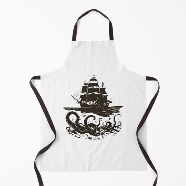 Item preview, Ship and Kraken designed and sold by Ink & Fabric.