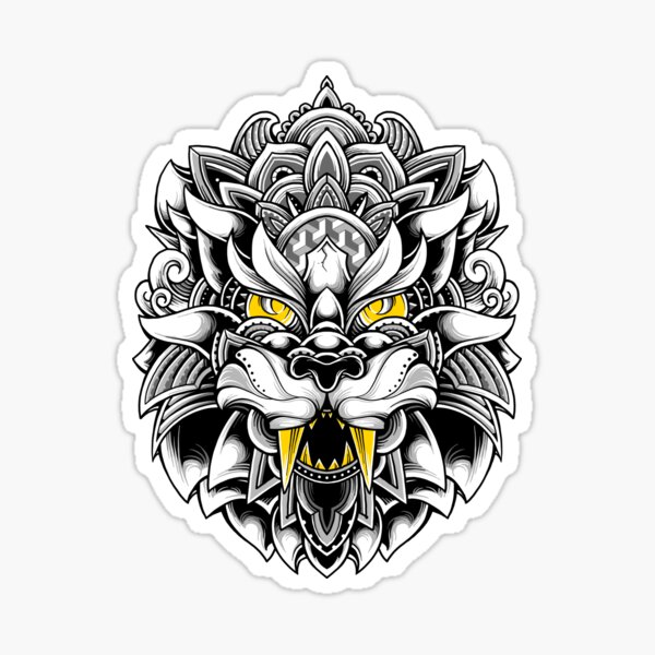 Ornate Tiger Sticker