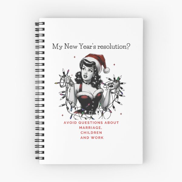Item preview, My New Year's resolution? Avoid questions about marriage, children and work. santa designed and sold by Dudiudi.
