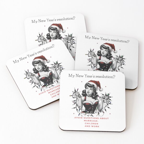 Item preview, My New Year's resolution? Avoid questions about marriage, children and work. santa designed and sold by Dudiudi.